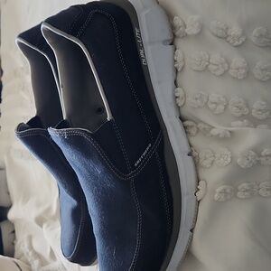 Skechers Men's Navy Dual-Lite Slip-Ons